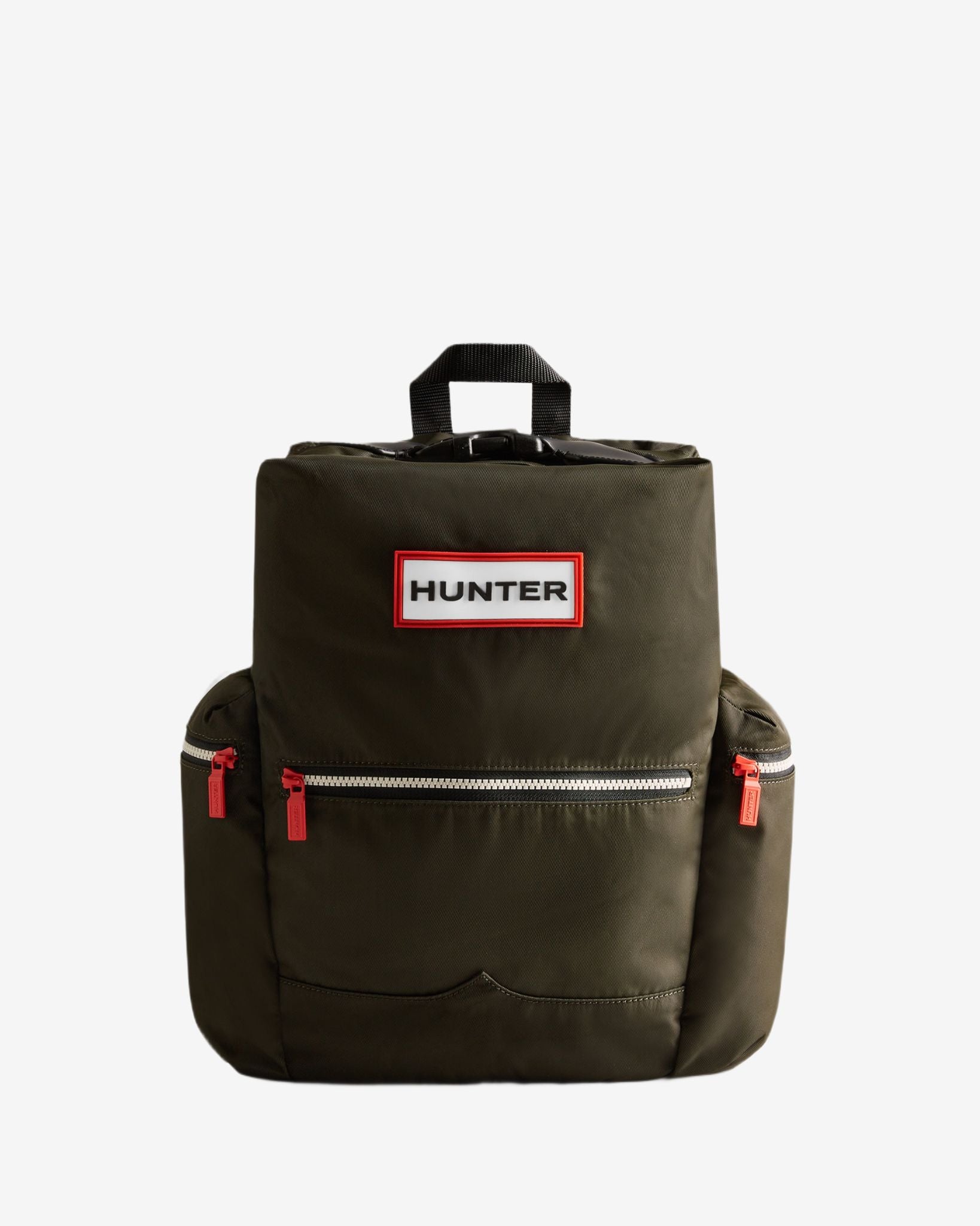 Hunter Boots Nylon Large Topclip Backpack Dark Olive  display picture 2