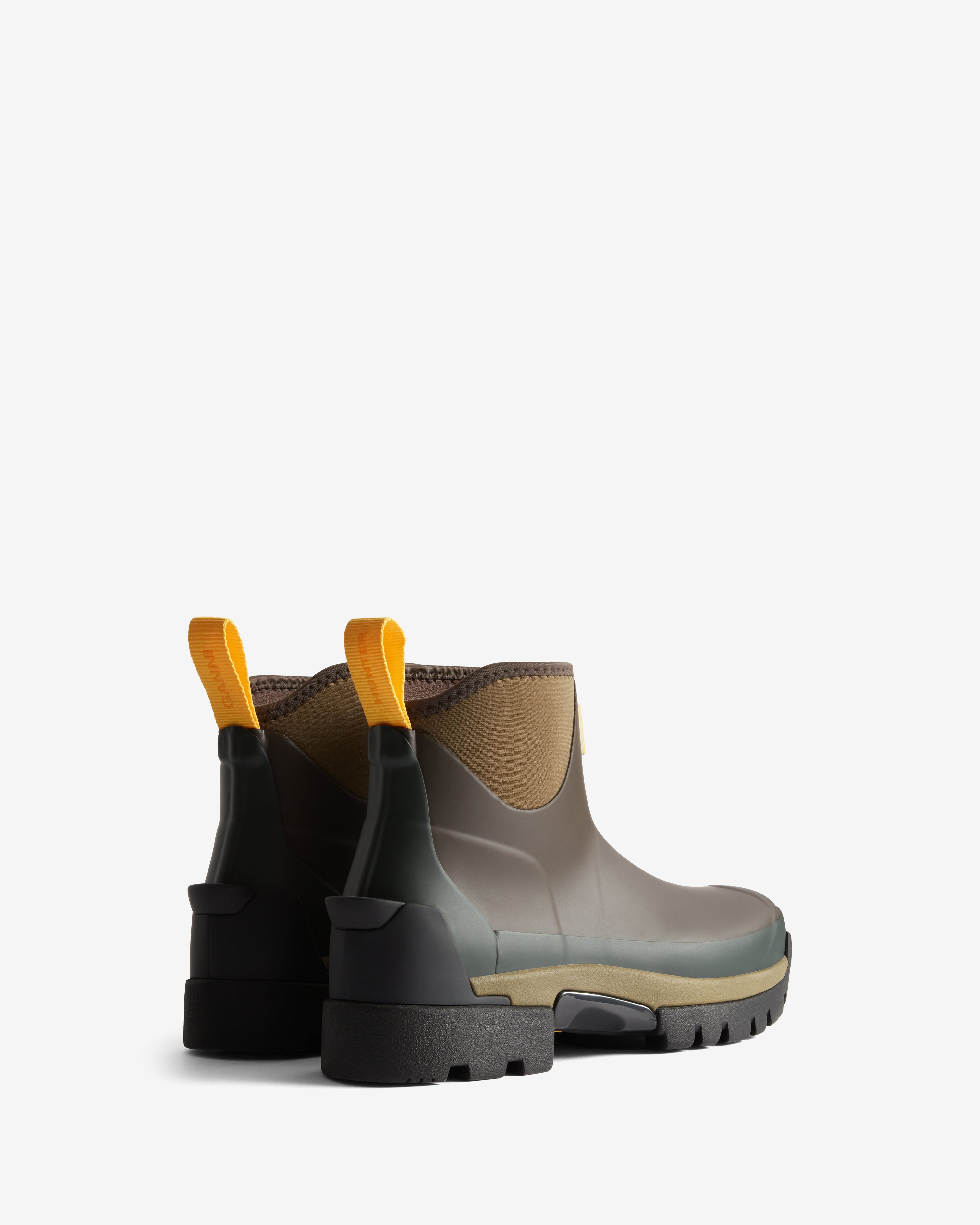 GANNI X Hunter Womens Balmoral Ankle Boot Brown / Military Olive
