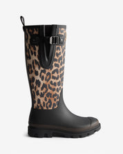 GANNI x Hunter Unisex Downpour Adjustable Boot Leopard / Black