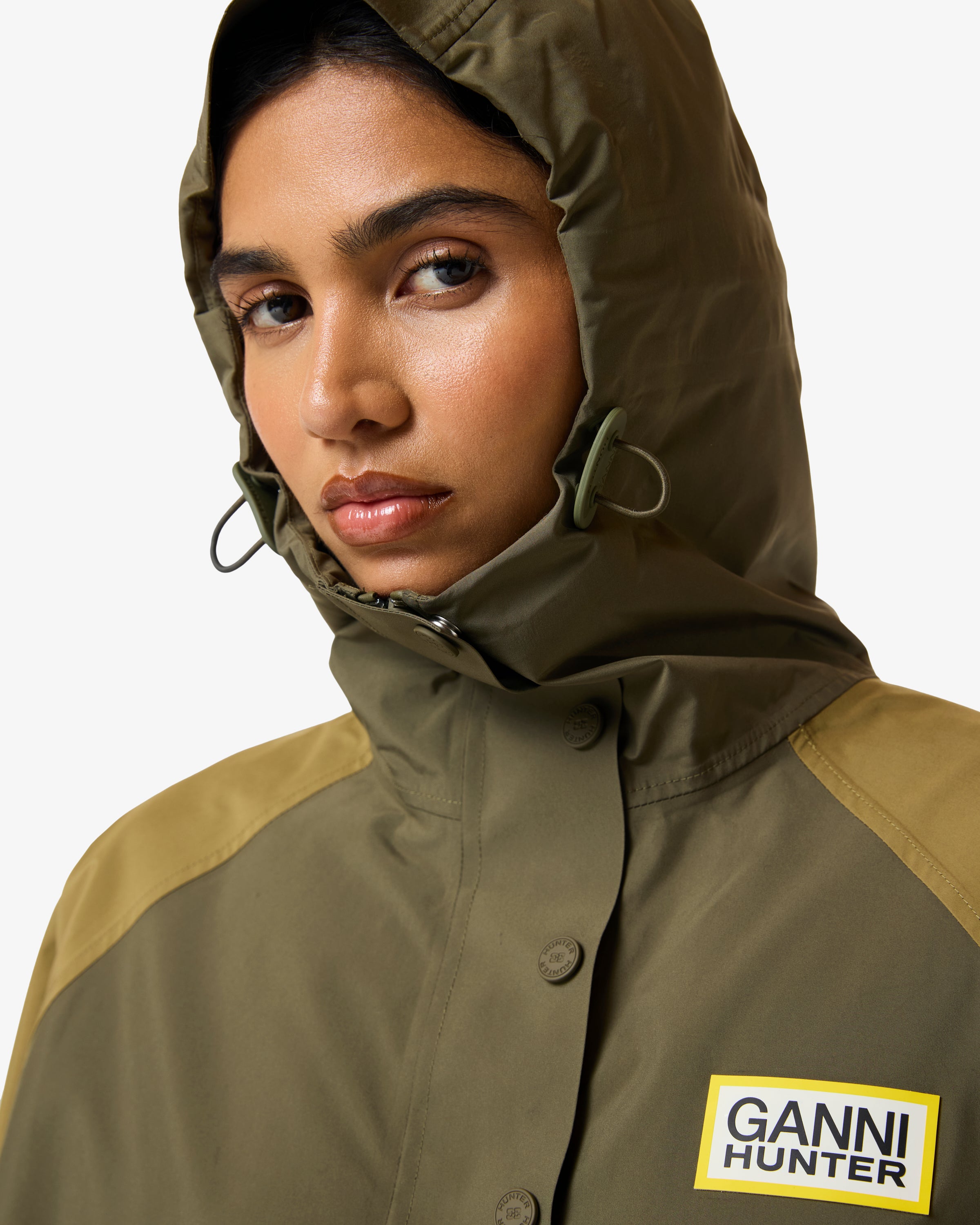 GANNI X Hunter Unisex Waterproof Poncho GANNI Green