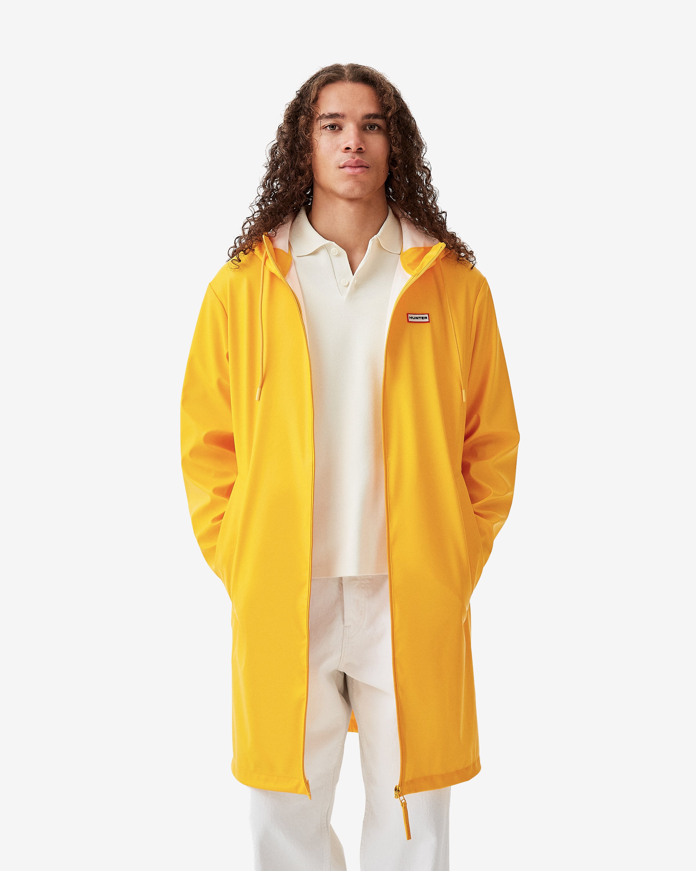 HUNTER◆ANDREA UNISEX◆レインジャケット Hunter Boots Unisex Downpour Andrea Rain Coat Gold Fusion