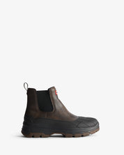 Men's Chelsea Duck Boot Black Chocolate Brown