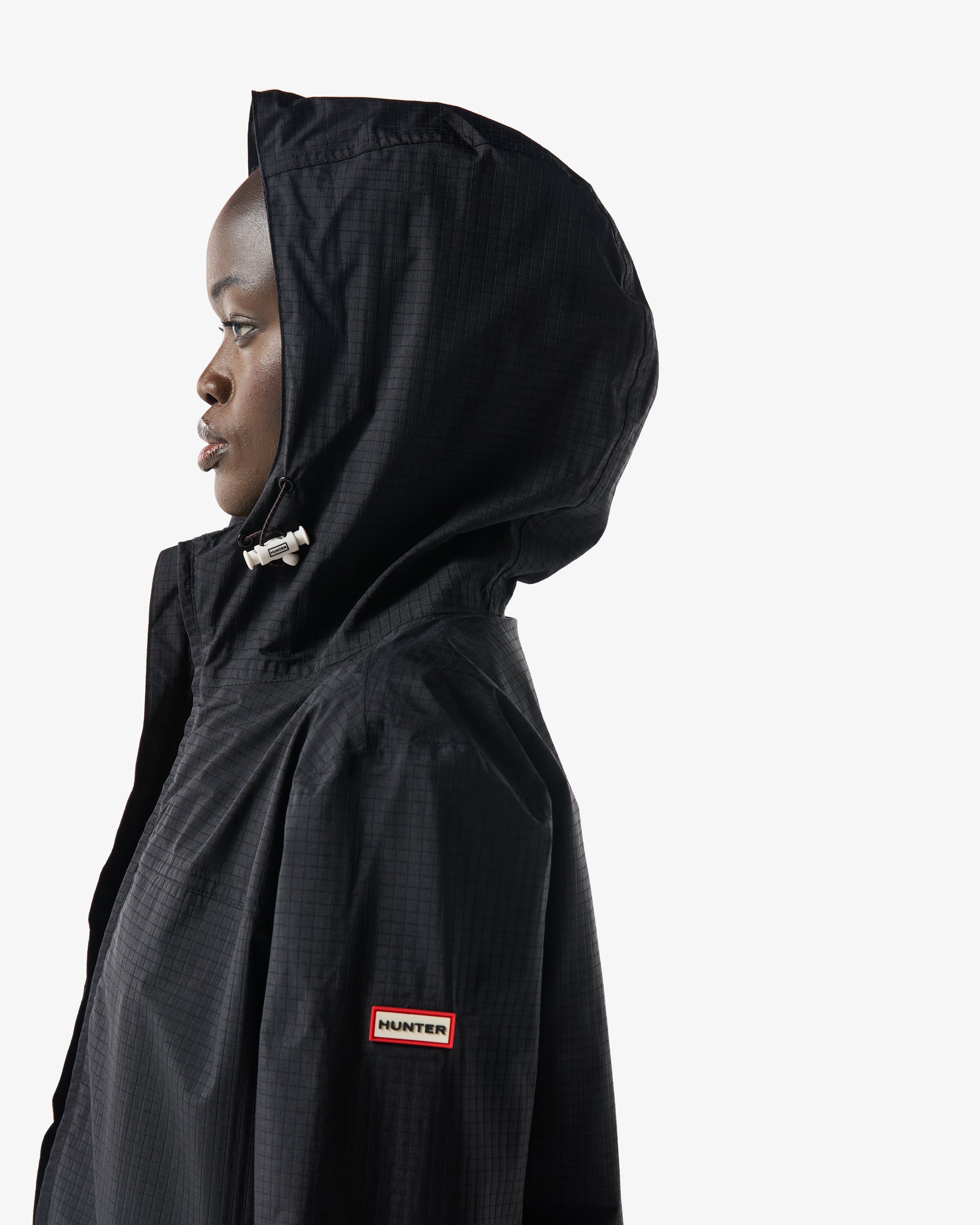 Unisex Packable Rain Jacket Black