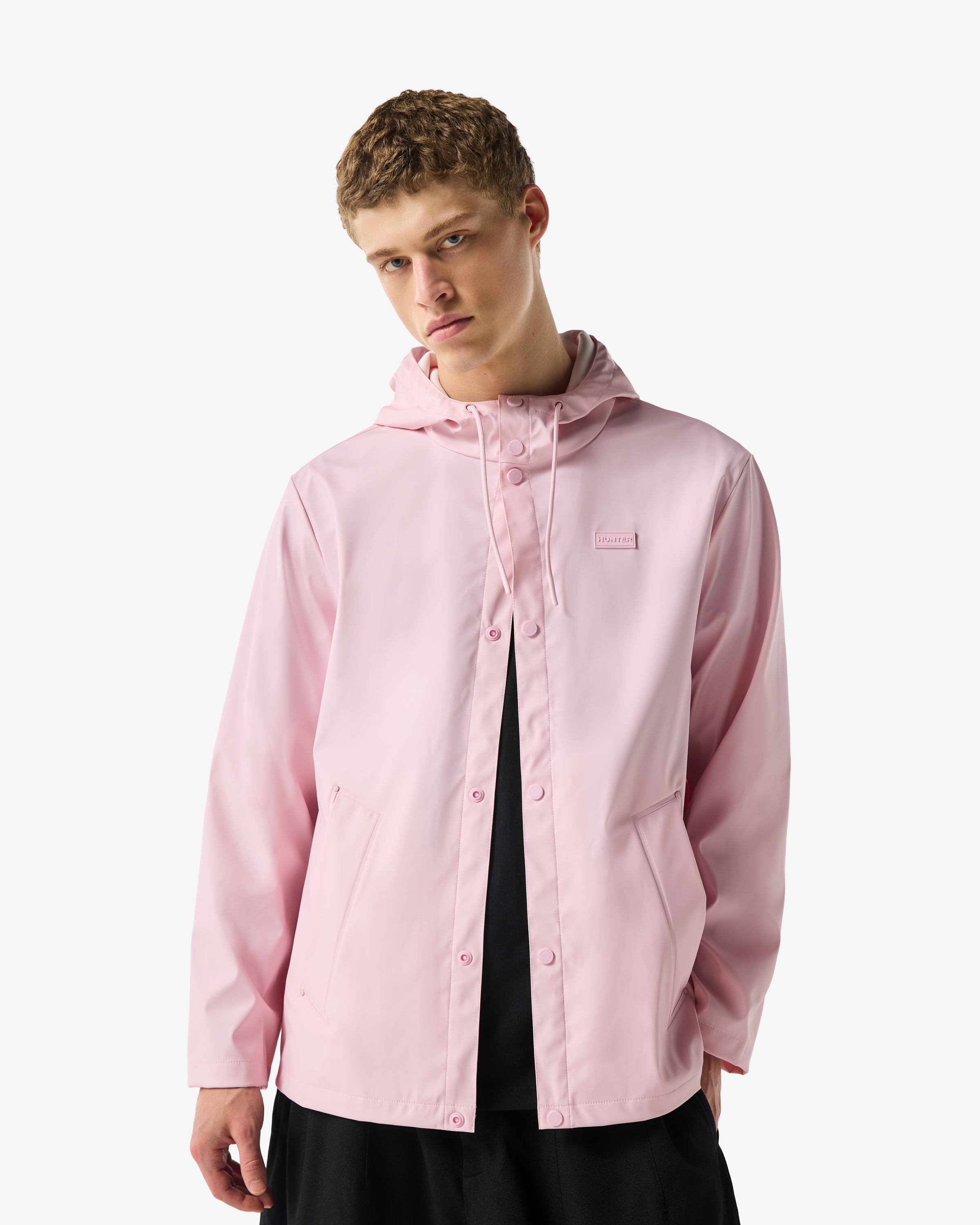 Unisex Downpour Izzy Hooded Rain Jacket Pink Parfait