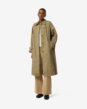 Meagan Check Coat Kelp Check