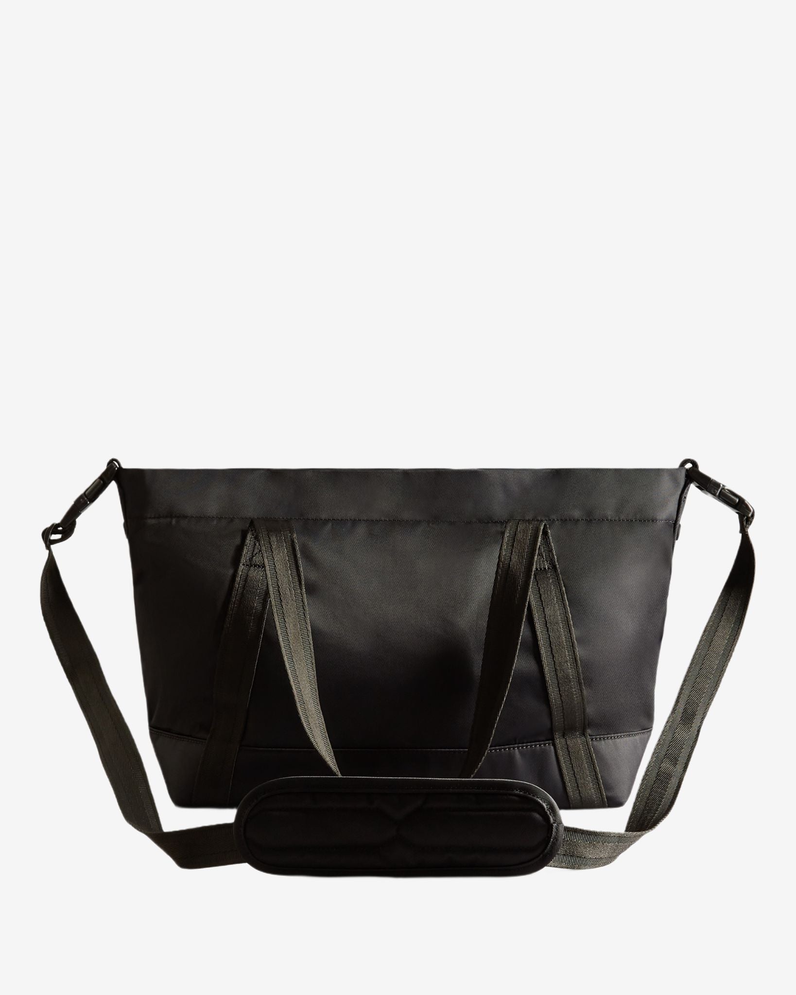 Nylon Midi Topclip Tote Bag Black