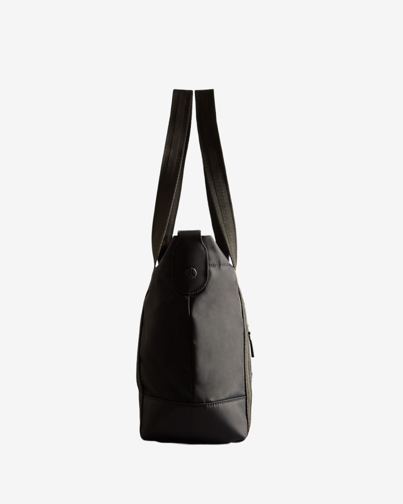 Nylon Midi Topclip Tote Bag Black
