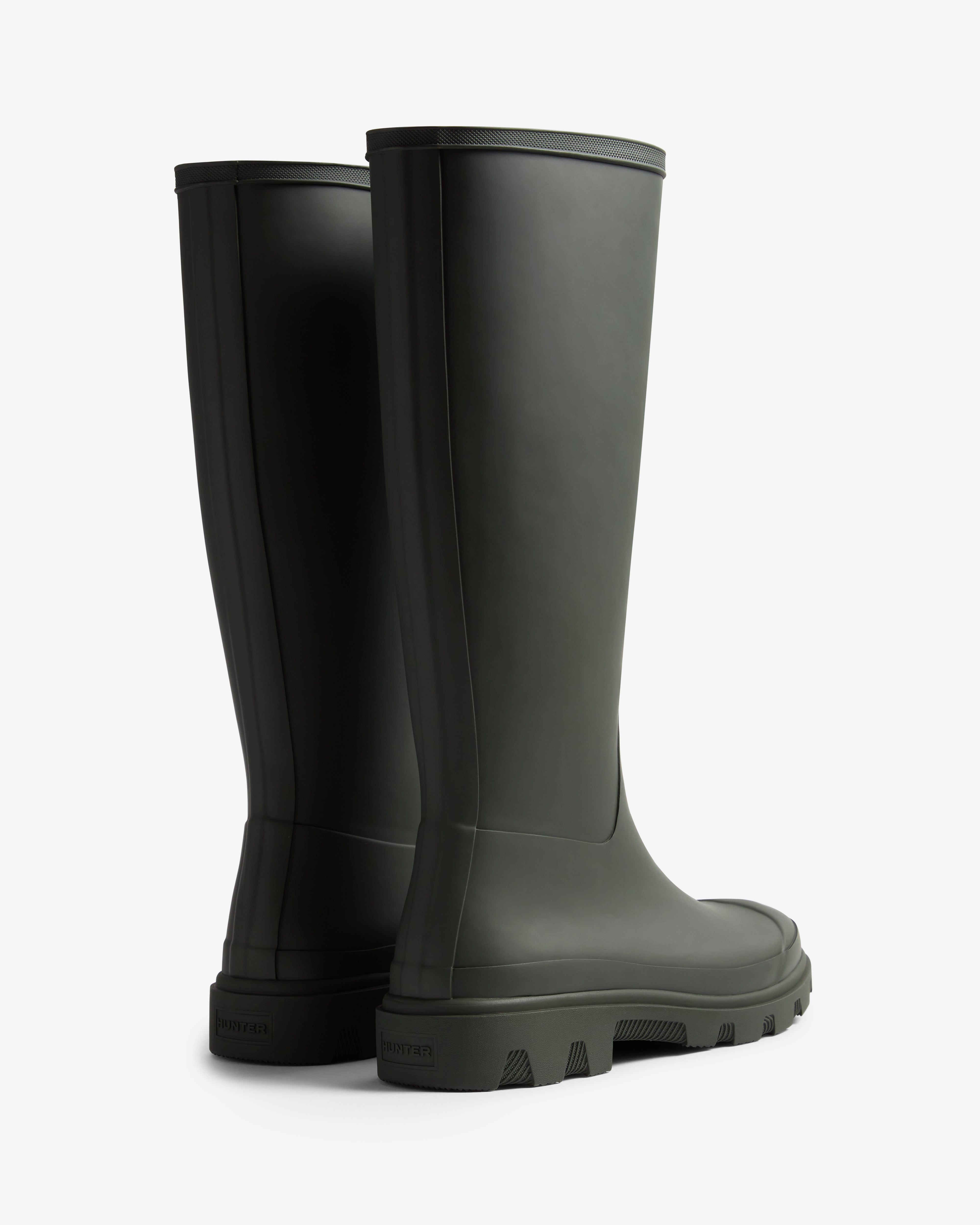 Hunter Boots Unisex Downpour Tall Boot Dark Olive – Hunter