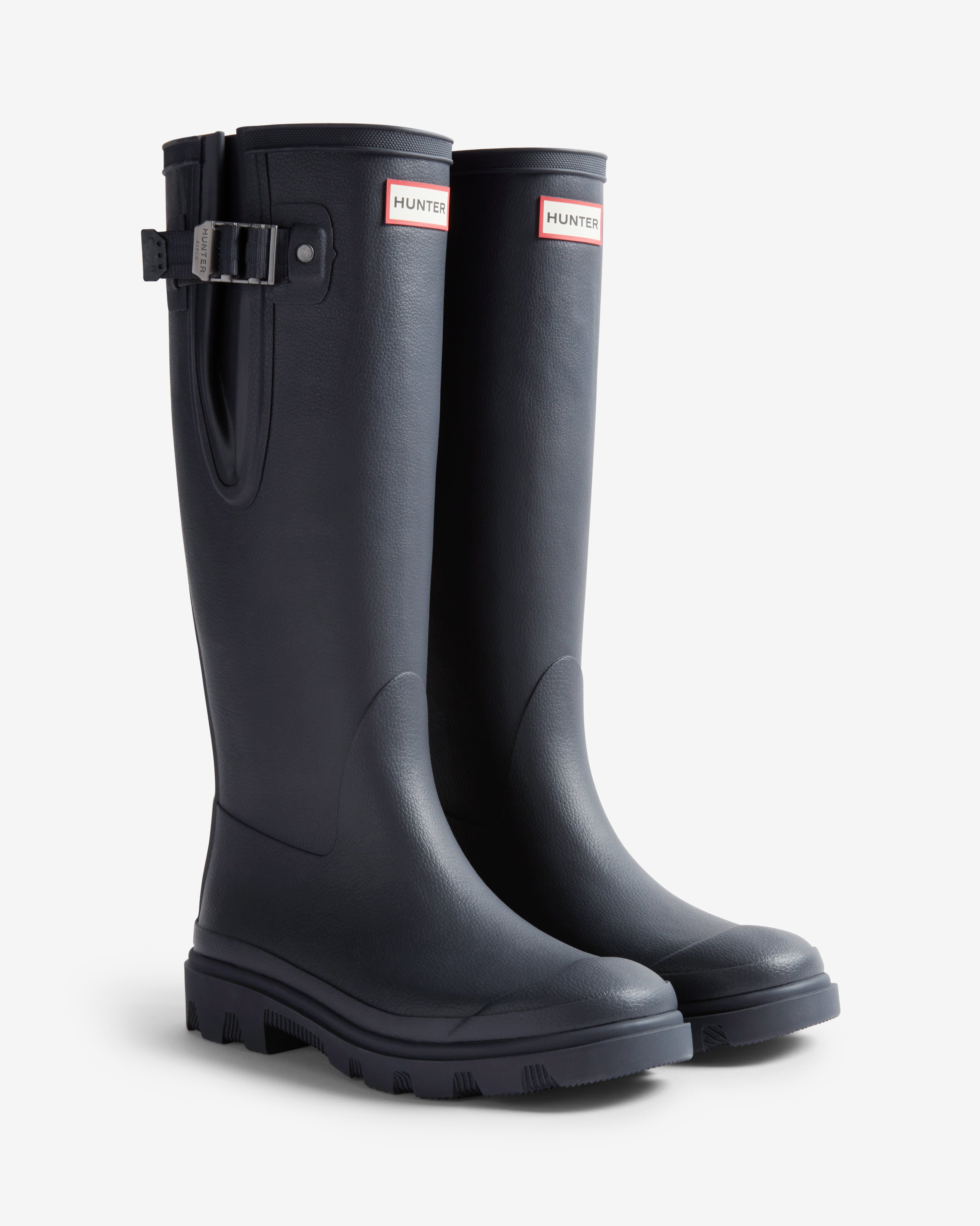 Hunter Boots Unisex Downpour Tall Adjustable Boot Dark Olive