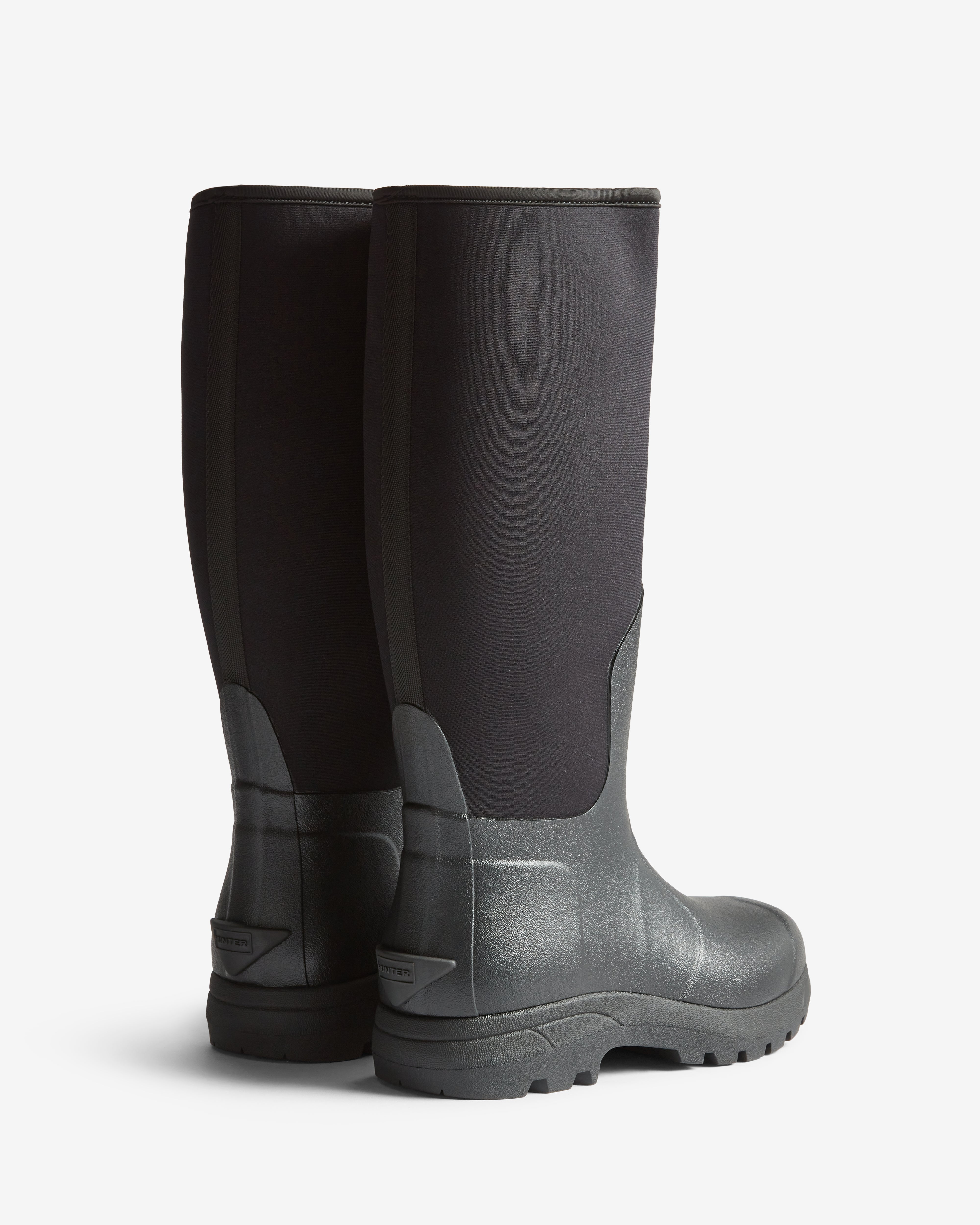 Unisex Balmoral Neoprene Tall Boot Black