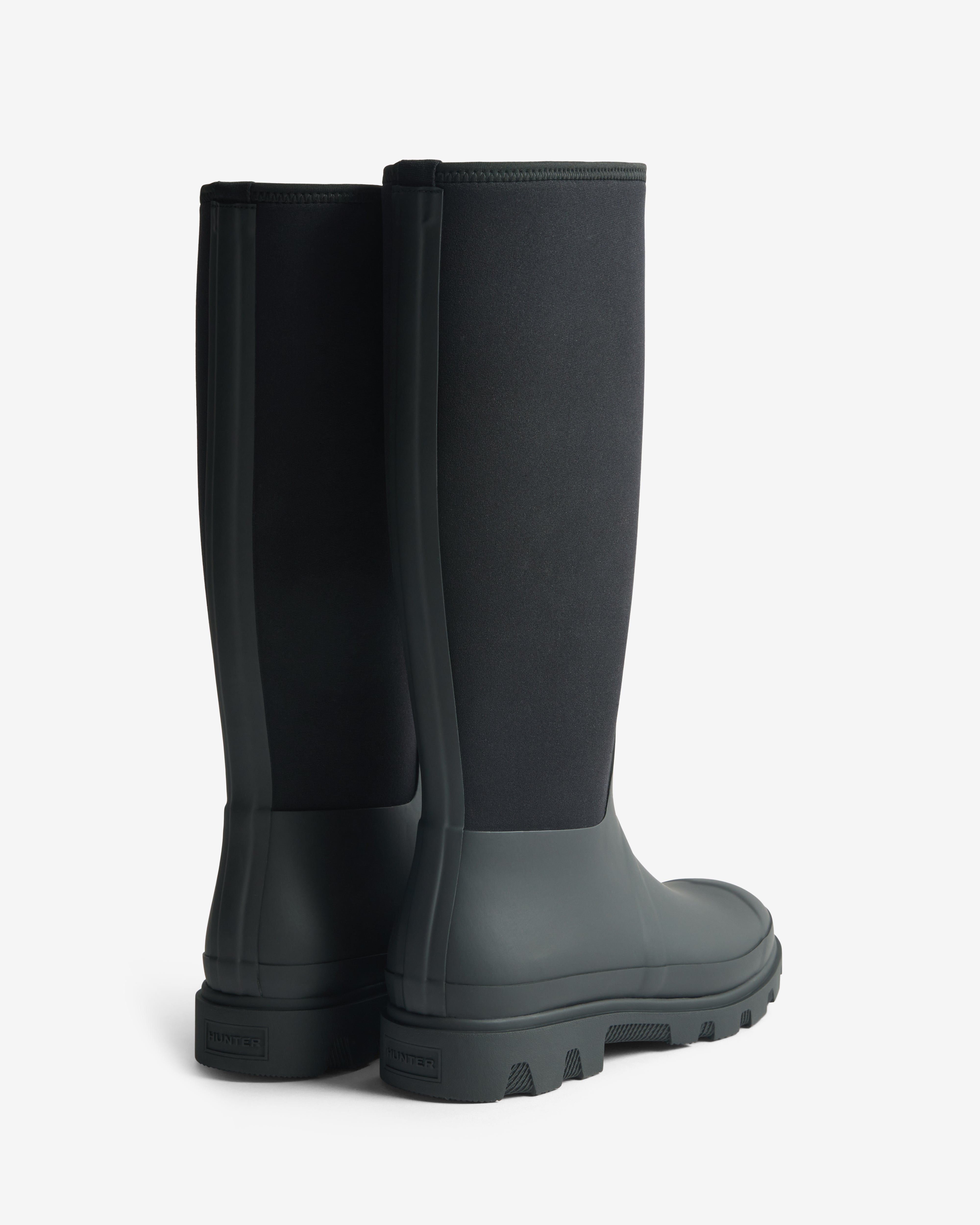 Unisex Downpour Neoprene Leg Tall Boot Black