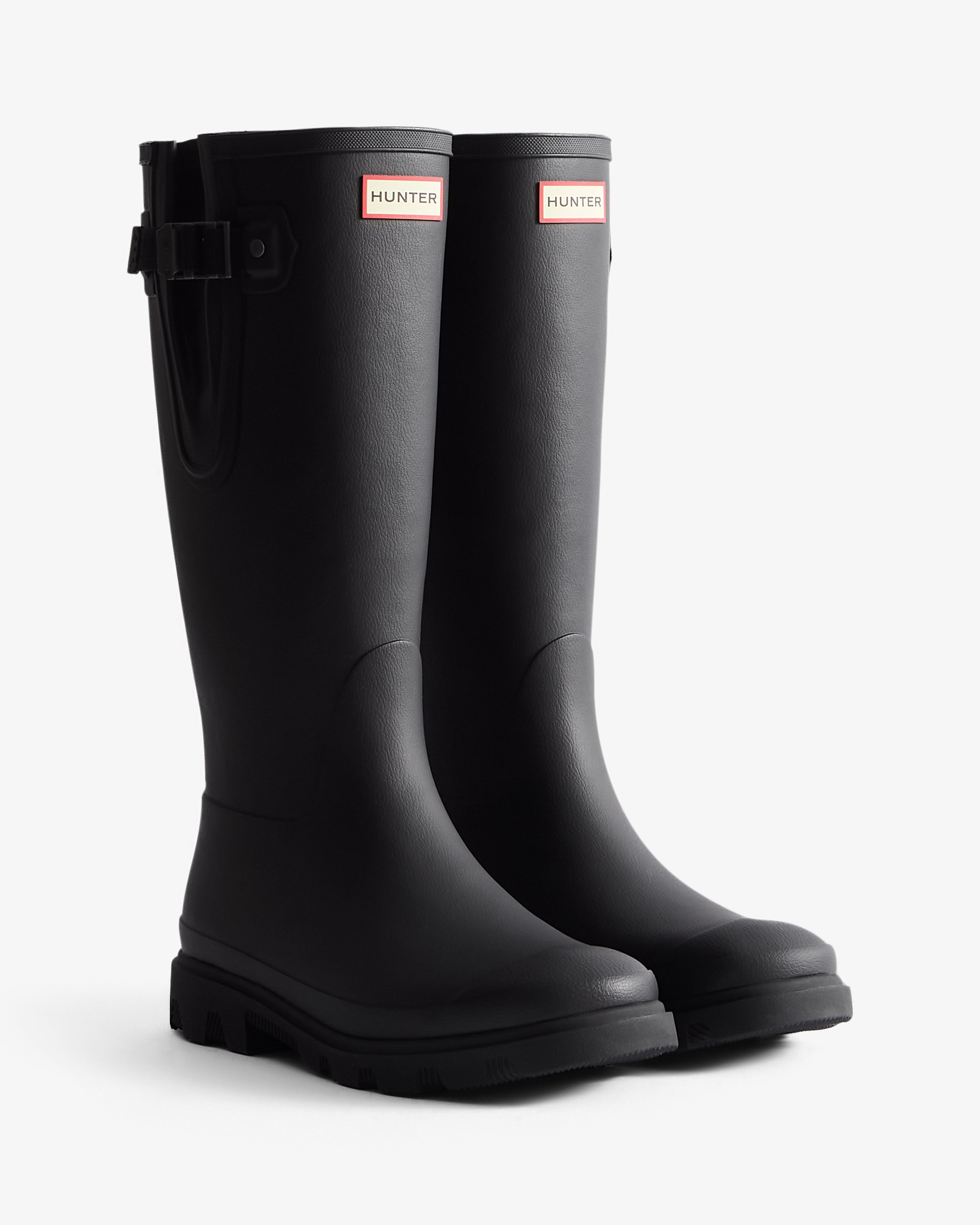 Hunter Boots Unisex Downpour Tall Adjustable Boot Dark Olive Black